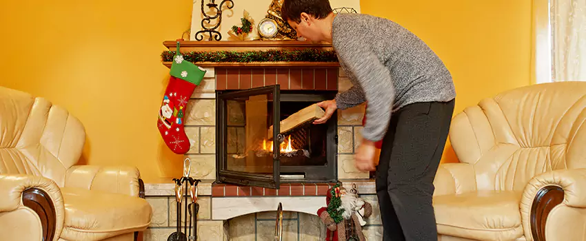 Rusted Metal Fireplace Restoration in Jackson, Mississippi